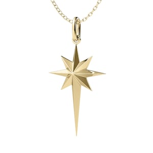 Eterna Star Gold Pendant 14K/18K Yellow/Rose/White Gold - Perfect Gift Custom Made