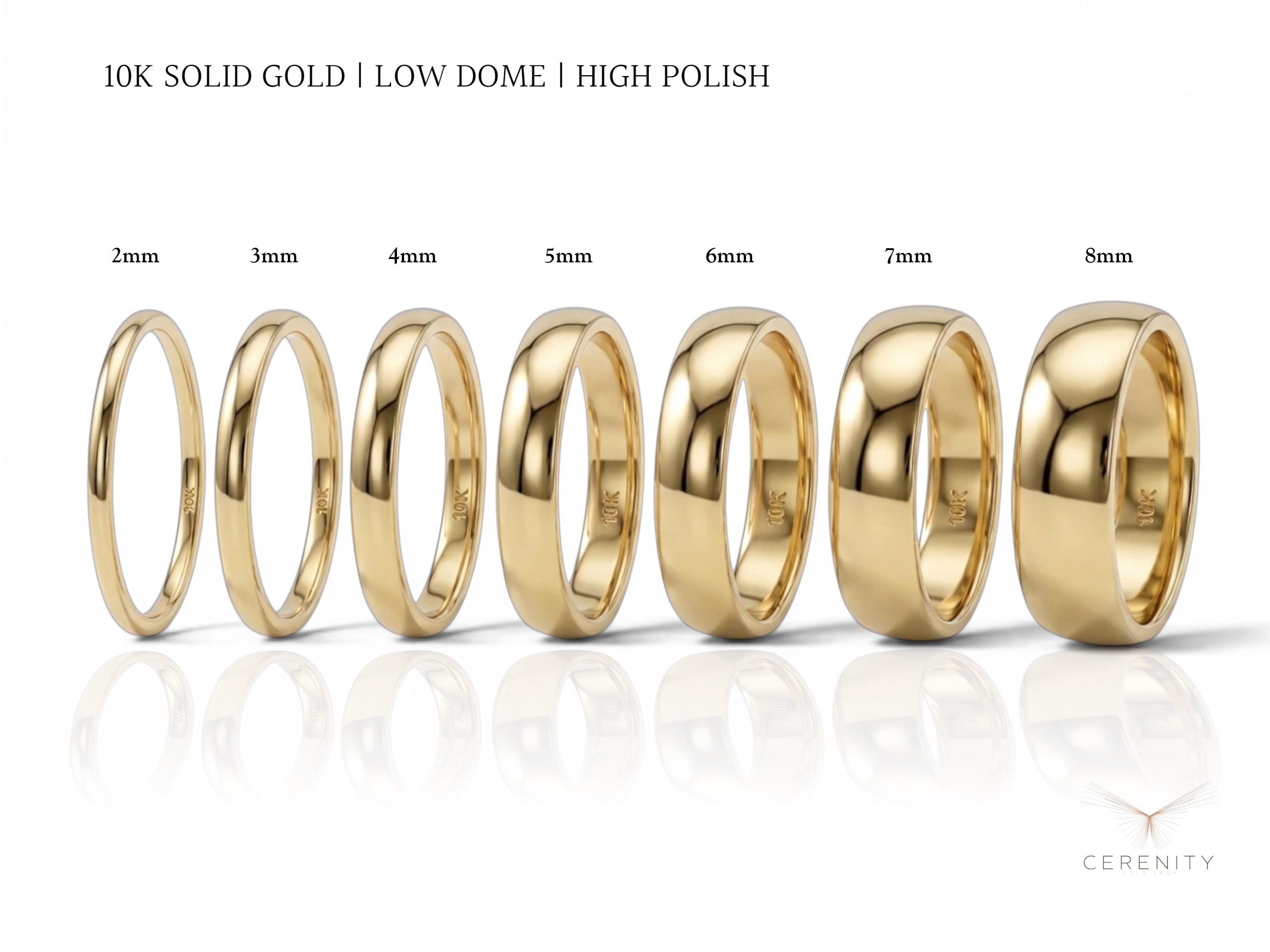 10k Gold Dome Ring 7 - Etsy