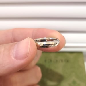14K White Gold 4mm Low Dome Wedding Band Ring • Men and Women Wedding Ring Band • High Polished • Comfort Fit • Solid Gold Free Engraving