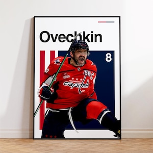 Alex Ovechkin Poster - Washington Capitals Wall Art - Ice Hockey Fan Decor - NHL Artwork - Alex Ovechkin #8 Print - Capitals Gift