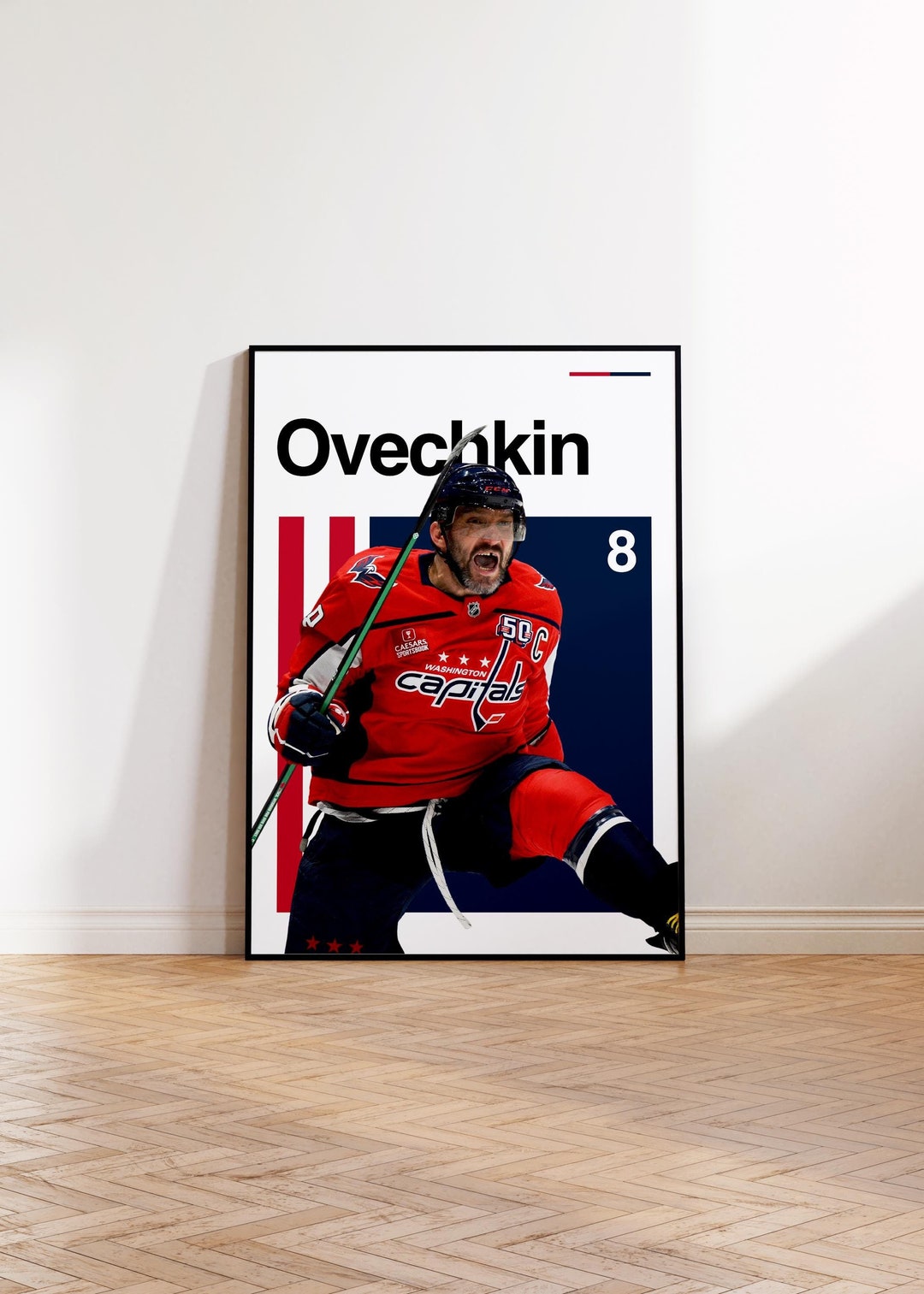 Alex Ovechkin Poster Washington Capitals Wall Art Ice Hockey Fan — free download