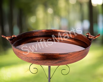 Metal Bird Bath With Stake | Modern Bird Bath | Large Bird Bath | Outdoor Bird Bath | Bird Bath Bowl | Vintage Bird Bath | Bird Lover Gift