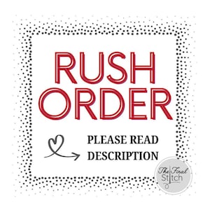 RUSH ORDER FEE  * please message me first before purchasing *