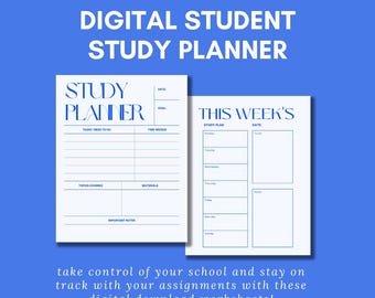 Studienplaner-Bundle für Studenten - Wöchentliche und tägliche Vorlagen für den digitalen und druckbaren Gebrauch