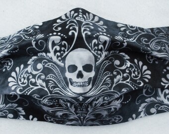 Skull Face Mask Face Covering Fabric Face Mask Nose Wire Cotton Fabric Mask With Elastic Accessories