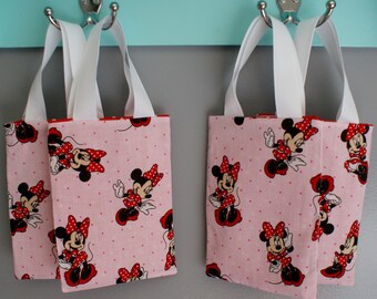 Gift Bag Fabric Gift Bag Minnie Mouse Gift Bag Favors Gift BagTote Bags and Purses Red Gift Bag Pink Gift Bag Party Gift Bags