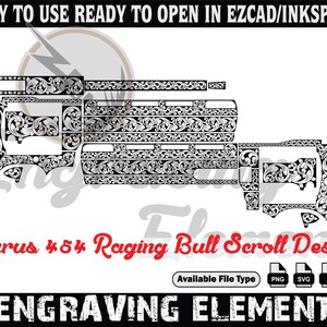 Engraving Element Taurus 454 Raging Bull Scroll Design