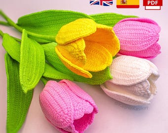 3D Tulip Crochet Pattern PDF - Digital Download – Spanish + English