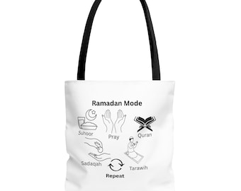 ラマダンモードトートバッグ |イスラム教徒の祈り、スフールとサダカ