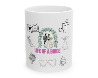 花嫁の人生マグカップ｜名入れギフト｜彼氏・彼女へのギフト｜コーヒーマグ｜ブライダルシャワーギフト｜結婚祝い｜ブライダルマグ｜カスタムギフト