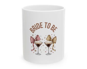 Bride to Be Champagne Glasses Mug | personalized gift l gift for him or her l bridal shower gift l wedding gift l bridal mug  l