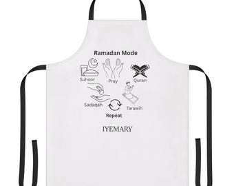 Ramadan Mode  Apron |Ramadan Cooking Apron, Personalized Apron ,Gift for Women & Men, Islamic Gift, Muslim Gift, Kitchen Apron for her
