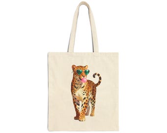 Bolso de lona de algodón | bolso de león feroz | regalo para él | regalo para ella | bolso de mano bonito | regalo