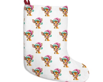 Medias navideñas con bonito estampado de renos / Medias festivas para las fiestas l regalo familiar l regalo acogedor