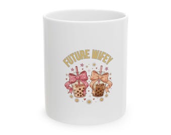 Future Wifey Boba Cups mug | Life of a Bride Mug | personalized gift l gift for him or her l bridal shower gift l wedding gift l bridal mug