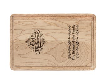Floral Wooden Cutting Board | Ramadan Gifts, Eid Mubarak, Custom Cutting Board, Personalized Eid Gift, Eid Decor Gifts, Eid Gifts for Women