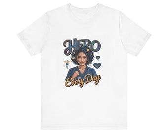 Camiseta unisex de manga corta | Doctor | Regalo para un médico | Héroe de la salud | Enfermera | Regalo para una enfermera