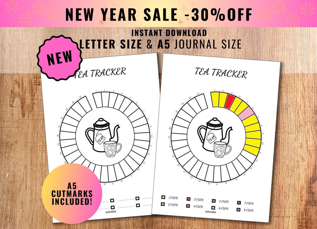 Tea Tracker -tea Tracker -PRINTABLE Journal Page -health Planner ...