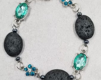 Braccialetto di perle di lava per aromaterapia