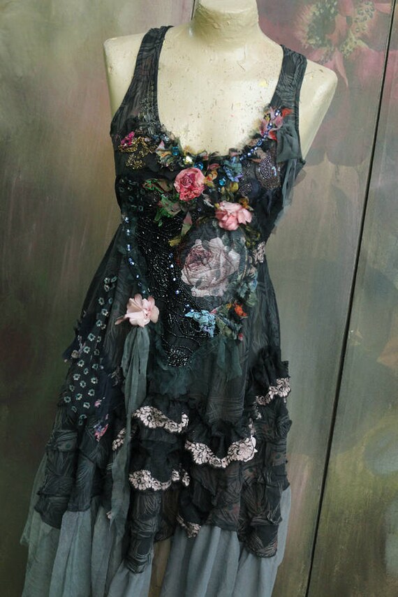 RESERVED for SSecret garden dress whimsy bohemian tunic | Etsy