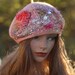 Cozy Vibes Handmade Embroidered Beret main image 1