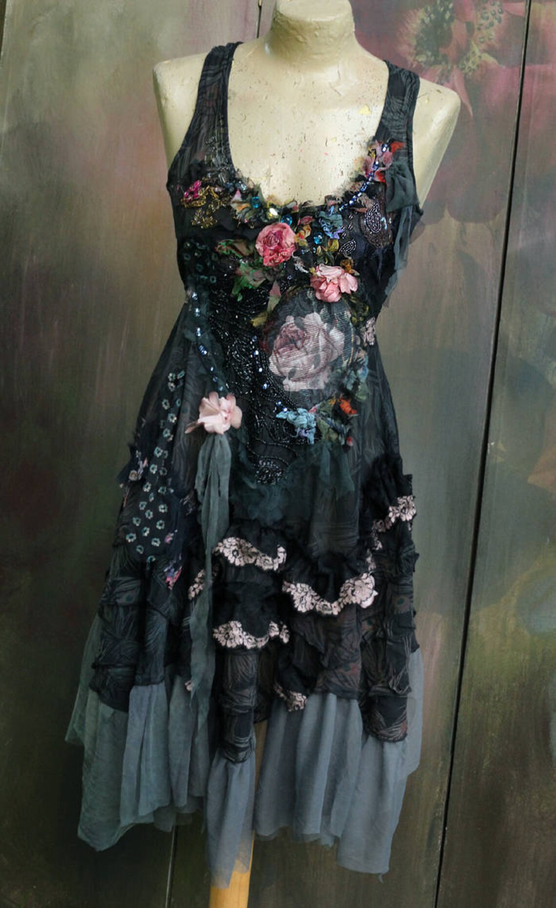RESERVED for SSecret garden dress whimsy bohemian tunic | Etsy