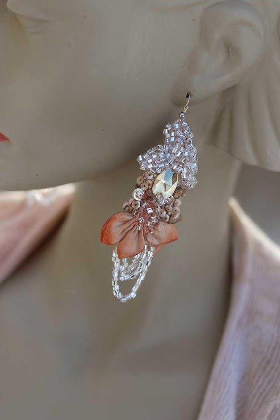 Boucles D'oreilles Dentelle Or Baroque Le Bijou Français - Pendantes Dormeuses, Neuves