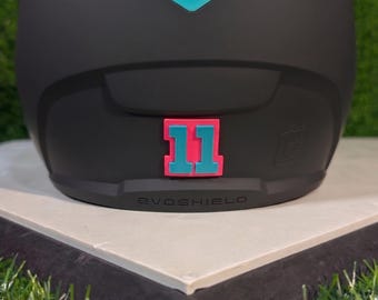 3D Batting Helmet Number Plates
