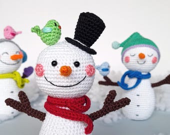 Winter Carnival Amigurumi Snowmen, Amigurumi Pattern,  Amigurumi Snowman, Crochet Snowman, Crochet Pattern