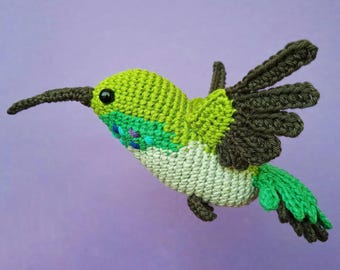 Zilia Hummingbird Amigurumi Pattern, Crochet Hummingbird Pattern, Cute and Easy Hummingbird Amigurumi Pattern
