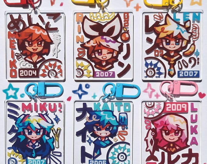 Vocaloid Magazine Keychains | Sticker Keychain Charm - Etsy