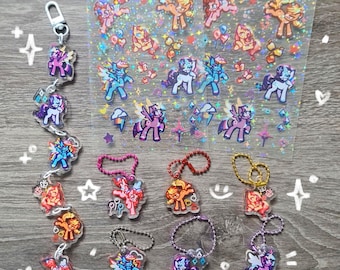 Little Ponies! | Sticker sheet Keychain Charm