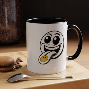 Cheerful Emoji Coffee Mug - Fun Drinkware for Every Occasion, Gift for Friends & Family, Cute Ceramic Mug, Colorful Office Mug