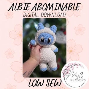 Albie Abominable  - Bitty Bells Crochet Pattern – PDF Amigurumi Plushie – Low Sew, Beginner Friendly
