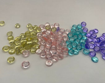 May June 2024 Handmade, Dew Drops, Colored Acrylic Discs droplet Bling Pearls Craft Embellishment Paper Crafting