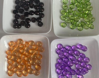 Halloween 2024 Handmade, Dew Drops, Colored Acrylic Discs droplet Bling Pearls Craft Embellishment Paper Crafting Spooky Fun!