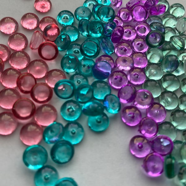 July  2023 Handmade Skittles, Dew Drops, Colored Acrylic Discs, droplet, Bling, Pearls Craft Embellishment Paper Crafting