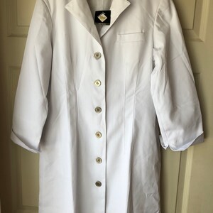 Vintage 1990s White Lined Clinique Lab Coat NOS Size 10P - Etsy