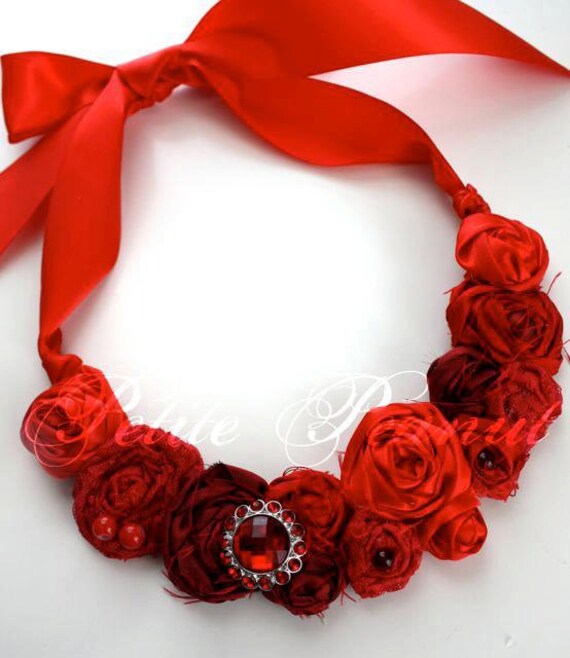 Items similar to Tiny GLAMOUR Couture Statement Necklace (Fits 3m ...