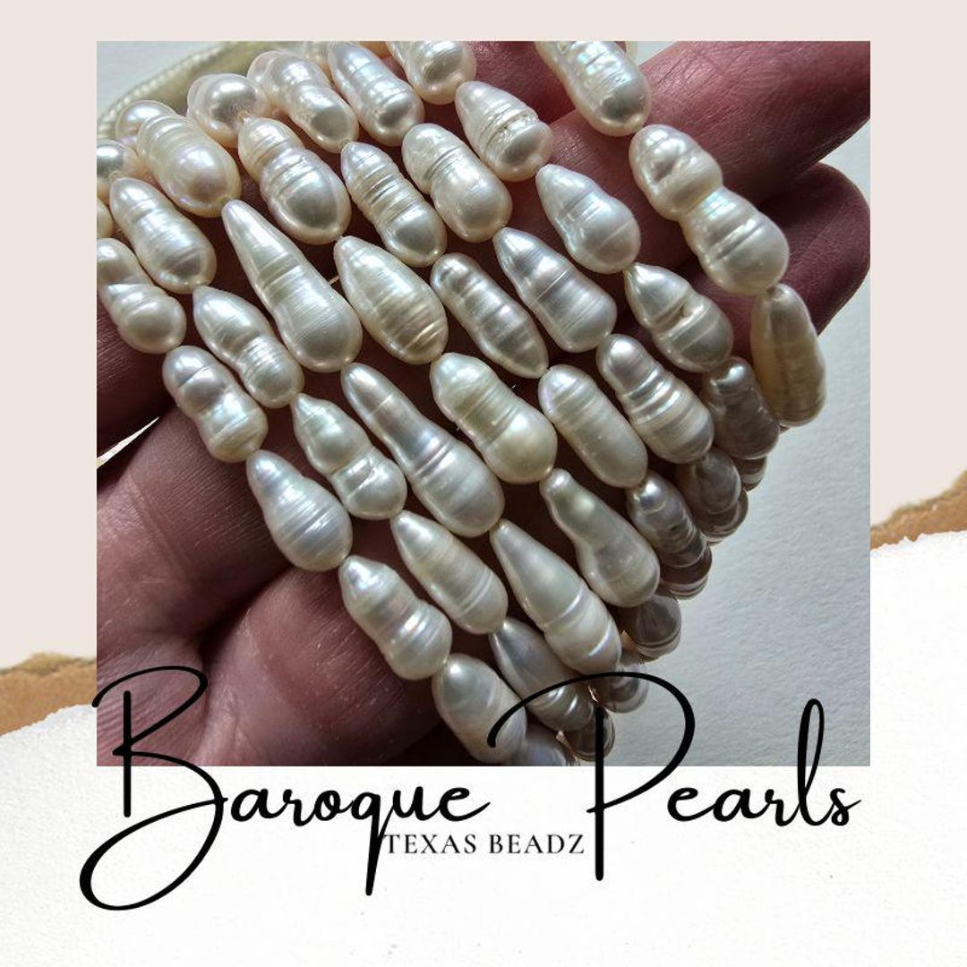 Baroque Pearls Large Banded Rice Pearls BP101 - Etsy