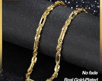 Holylegend 14K Gold-Plated Milano Rope Chain Necklace
