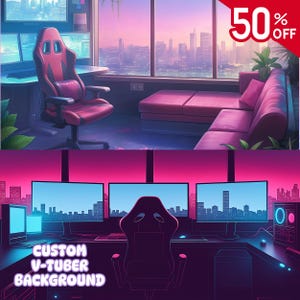 Achtergrond van Vtuber, Live2d-achtergrond, Twitch-overlay, Stream-overlay, Vtuber-items, Aangepaste Vtuber-achtergrond, Stream-pakket, Vtuber Room