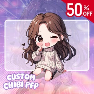 Custom Chibi PFP | cute chibi, chibi icon, chibi character, chibi vtuber, chibi pet, chibi emotes, character commission, chibi anime