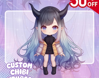 Chibi Vtuber, Chibi Vtuber Commission, Vtuber, Vtuber Model, Custom Vtuber, Anime Art, Live2d Model, Anime Character, 2d Vtuber