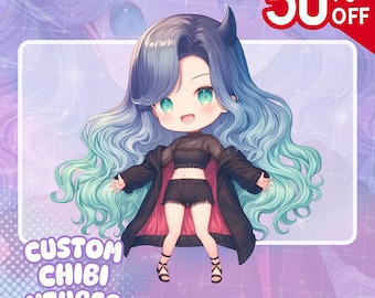 Custom Chibi Vtuber, Vtuber Model, Chibi Vtuber Commission, Live2d Model, Vtuber, 2d Vtuber, Anime Art, Custom Vtuber, Anime Character