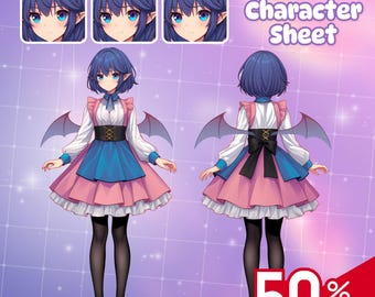 Character Reference Sheet, Vtuber Reference Sheet, Reference Sheet, Furry Reference Sheet, Anime Reference Sheet, Chibi Reference Sheet