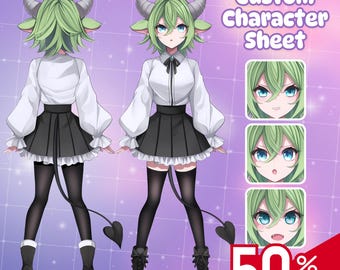 Reference Sheet, Character Reference Sheet, Vtuber Reference Sheet, Anime Reference Sheet, Furry Reference Sheet, Chibi Reference Sheet