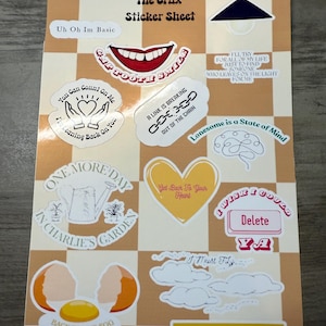 DJO Sticker Sheet – The Crux, Joe Keery, Retro Aesthetic Band Stickers