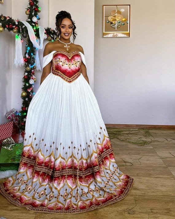 Handcrafted Habesha Kemis: Ethiopian Traditional Dress