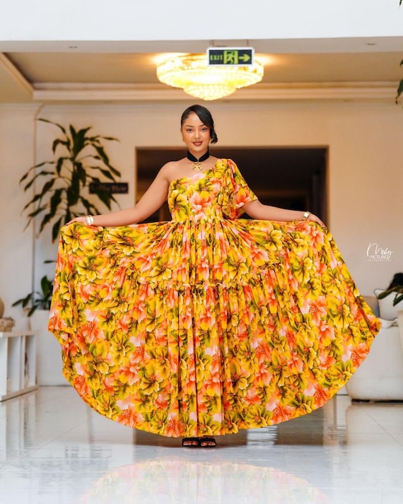 fashion chiffon dress in ethiopia Pink chiffon/Ethiopian and Eritrean traditional habesha dress